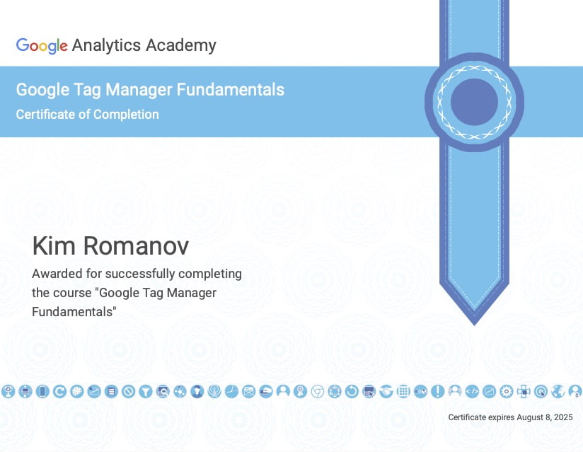 Kim Romanov - Google Tag Manager Fundamentals